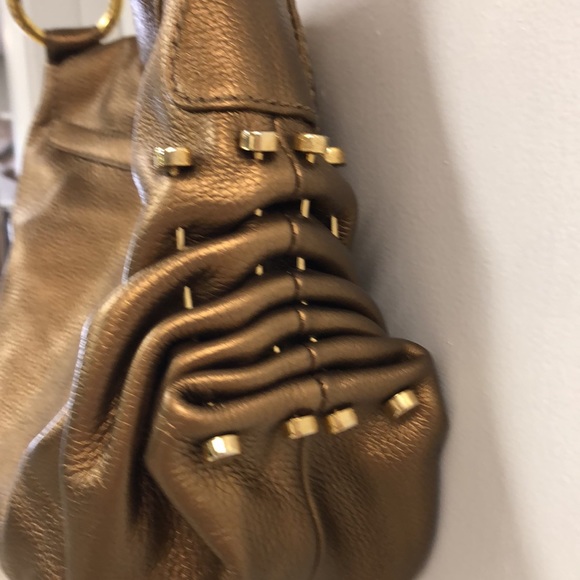 Carlos Falchi CHI Gold Leather Bag - Picture 4 of 13